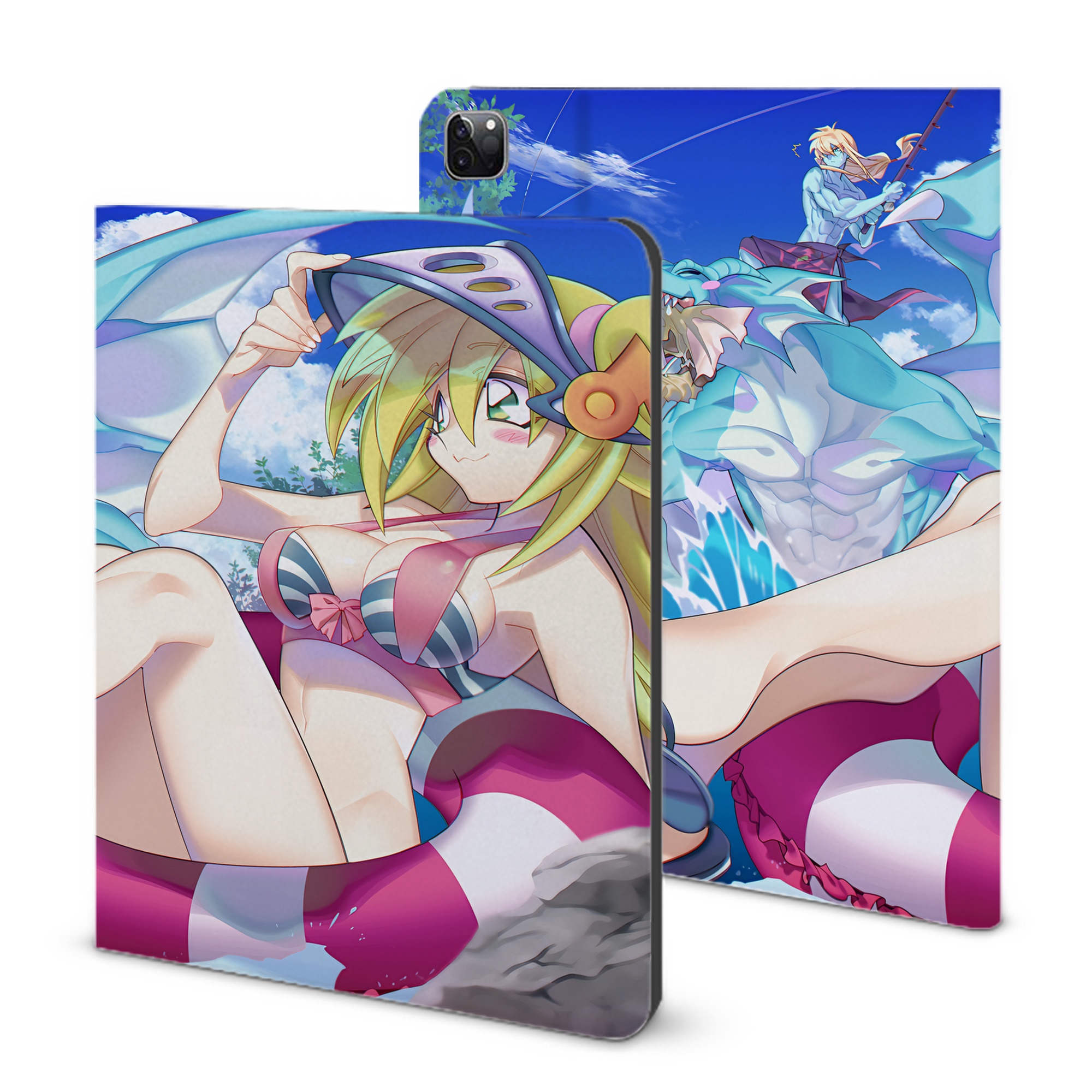 （画像用） 遊☆戯☆王 Yu-Gi-Oh! IPad ケース ブック型 PUレザー TPU 耐衝撃 軽量 薄型 ペン収納なし 全面保護 IPad 各モデル対応